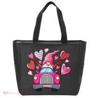 Valentines Day Gnome Heart Truck Tote Bag thumb 0