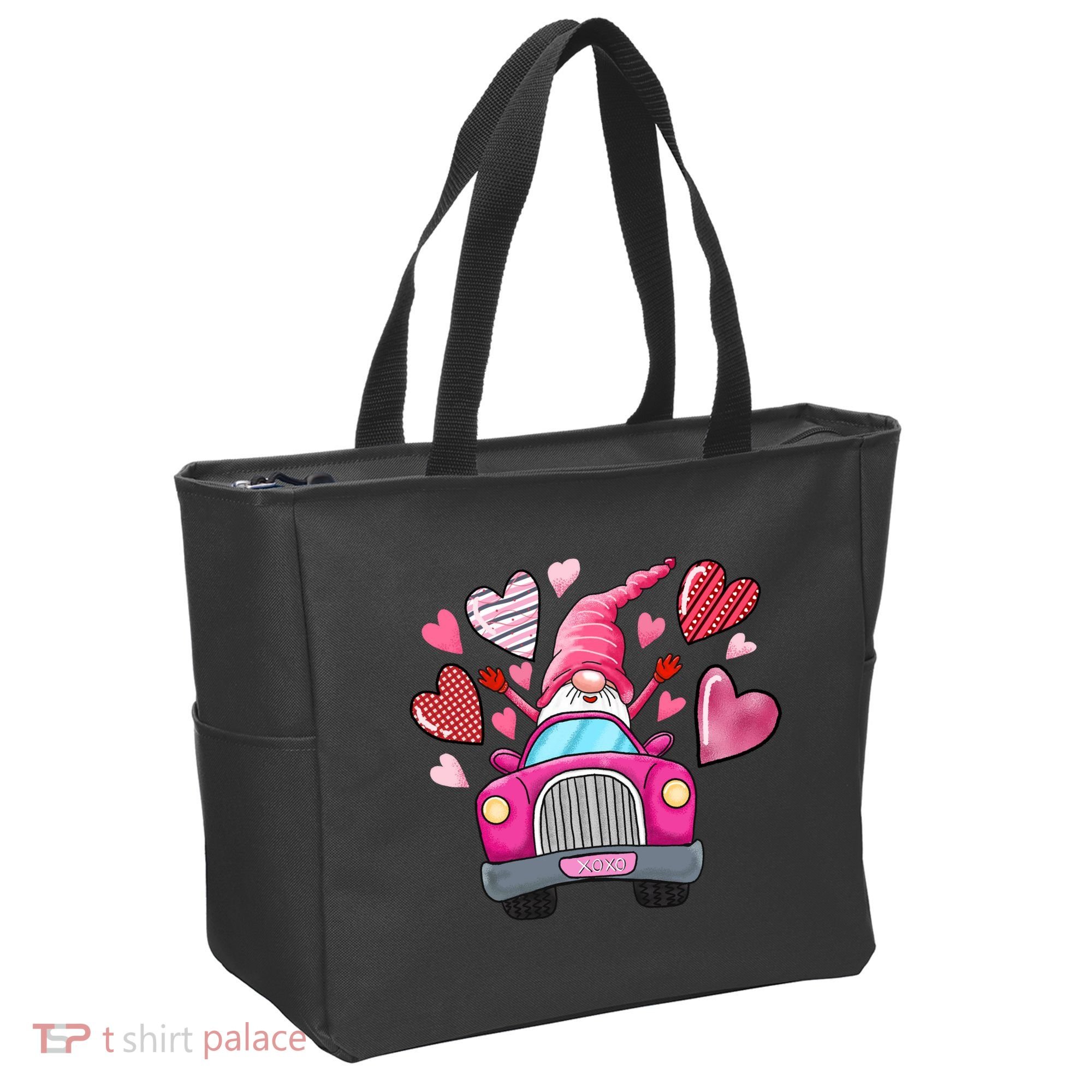 Valentines Day Gnome Heart Truck Tote Bag