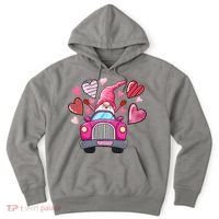 Valentines Day Gnome Heart Truck Hoodie thumb 0