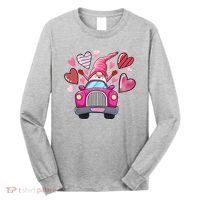 Valentines Day Gnome Heart Truck Long Sleeve Shirt thumb 0