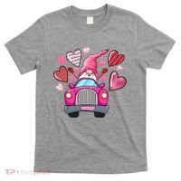 Valentines Day Gnome Heart Truck T-Shirt thumb 0