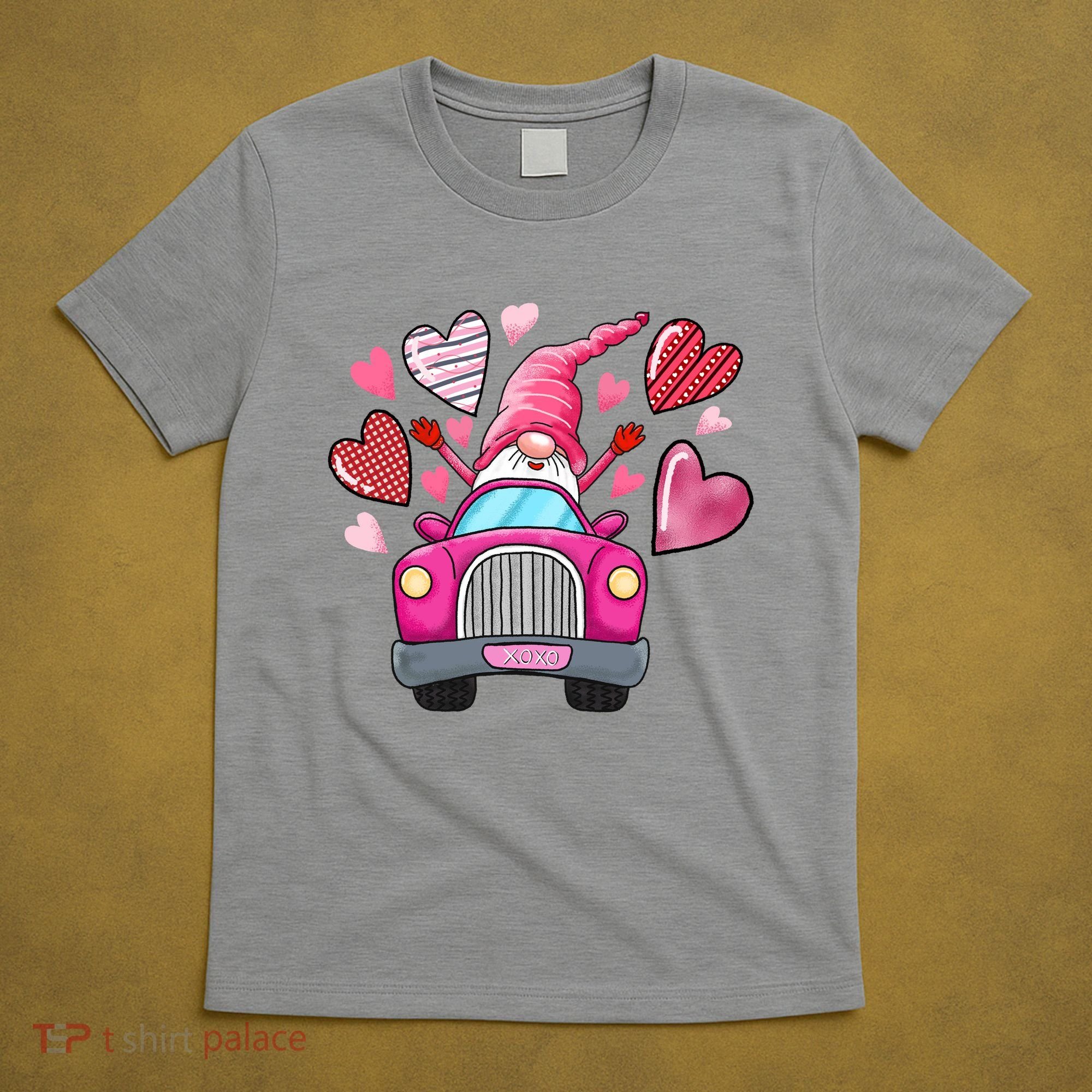 Valentines Day Gnome Heart Truck T-Shirt