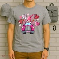 Valentines Day Gnome Heart Truck T-Shirt thumb 6