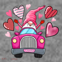 Valentines Day Gnome Heart Truck Baby Bodysuit thumb 2