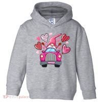 Valentines Day Gnome Heart Truck Toddler Hoodie thumb 0