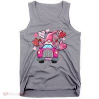 Valentines Day Gnome Heart Truck Tank Top thumb 0