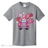 Valentines Day Gnome Heart Truck Kids T-Shirt thumb 0