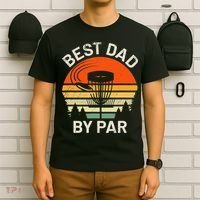 Vintage Disc Golf Dad Gift Best Dad By Par Disk Golf T-Shirt thumb 6