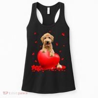 Valentines Day Golden Doodle Heart Dog Lovers Women's Tank Top thumb 0