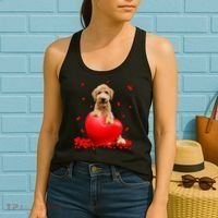 Valentines Day Golden Doodle Heart Dog Lovers Women's Tank Top thumb 2