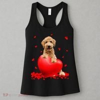 Valentines Day Golden Doodle Heart Dog Lovers Women's Tank Top thumb 3