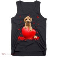 Valentines Day Golden Doodle Heart Dog Lovers Tank Top thumb 0