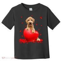 Valentines Day Golden Doodle Heart Dog Lovers Toddler T-Shirt thumb 0