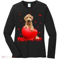 Valentines Day Golden Doodle Heart Dog Lovers Women's Long Sleeve Shirt thumb 0
