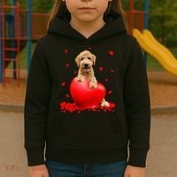 Valentines Day Golden Doodle Heart Dog Lovers Kids Hoodie thumb 3