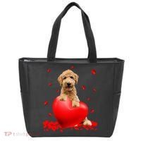 Valentines Day Golden Doodle Heart Dog Lovers Tote Bag thumb 0