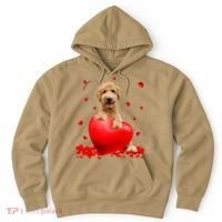 Valentines Day Golden Doodle Heart Dog Lovers Hoodie thumb 0