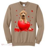 Valentines Day Golden Doodle Heart Dog Lovers Sweatshirt thumb 0