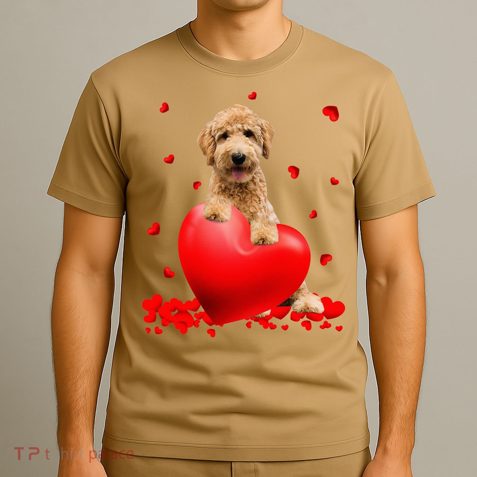 Valentines Day Golden Doodle Heart Dog Lovers T-Shirt
