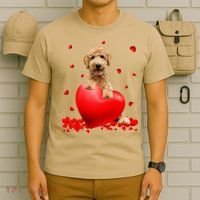 Valentines Day Golden Doodle Heart Dog Lovers T-Shirt thumb 6