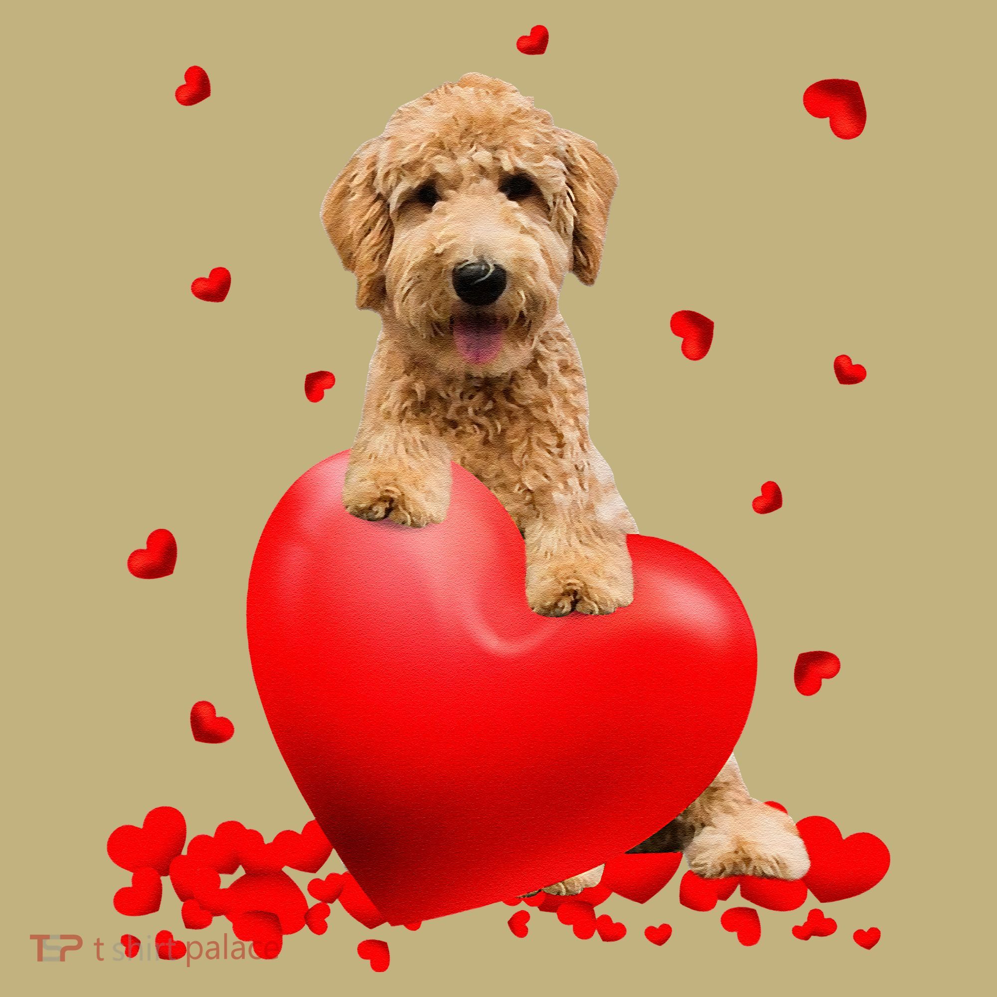 Valentines Day Golden Doodle Heart Dog Lovers T-Shirt
