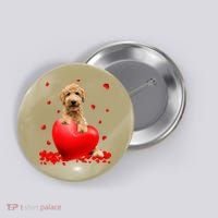 Valentines Day Golden Doodle Heart Dog Lovers Button thumb 0