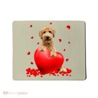 Valentines Day Golden Doodle Heart Dog Lovers Mousepad thumb 0