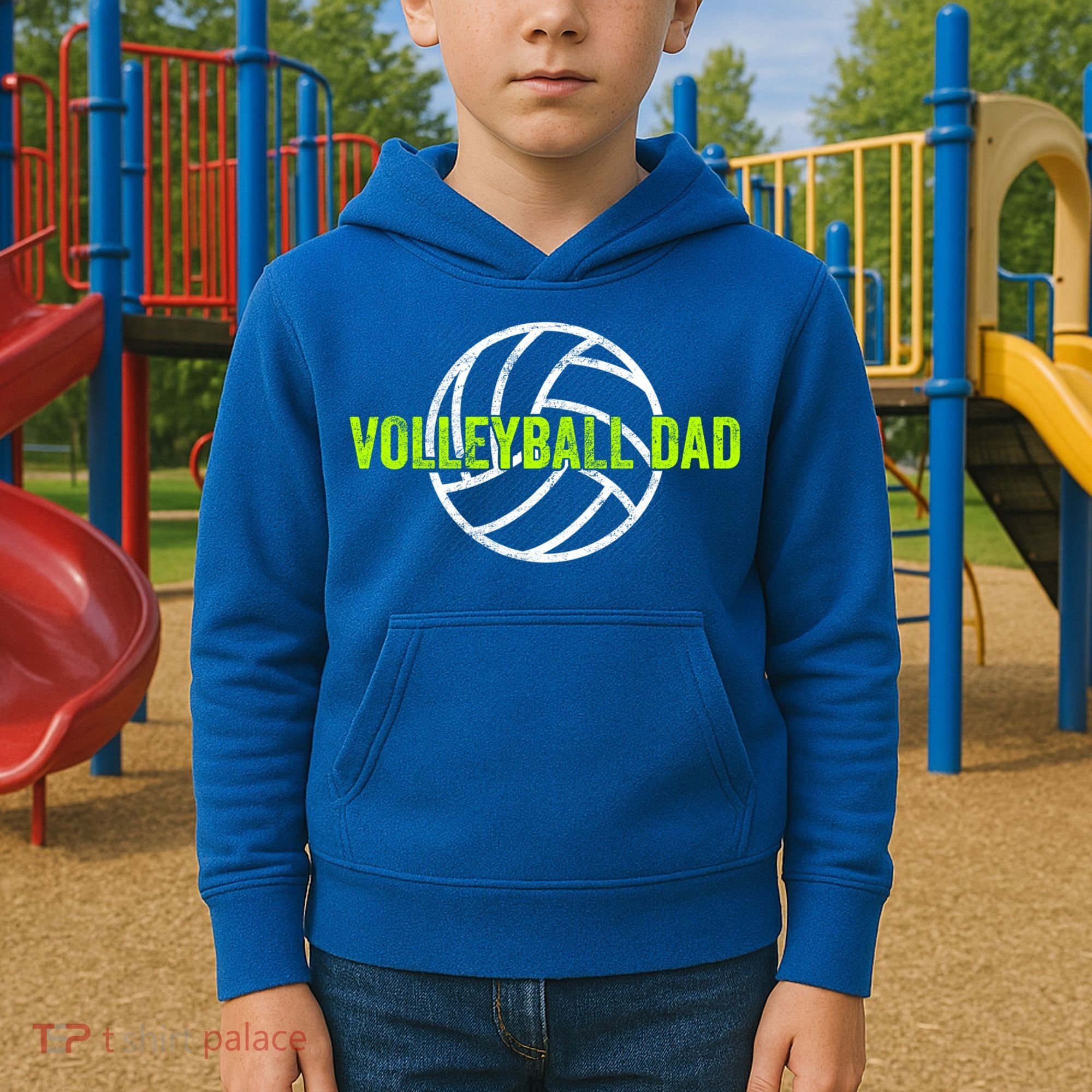Volleyball Dad Gift For Father From Daughter Volleyball Cool Gift Kids Hoodie