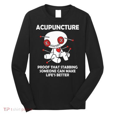 Voodoo Doll Goth Emo Acupuncture Long Sleeve Shirt