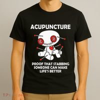 Voodoo Doll Goth Emo Acupuncture T-Shirt thumb 3