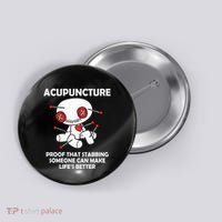 Voodoo Doll Goth Emo Acupuncture Button thumb 0