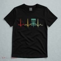 Vintage Disc Golf Retro Heartbeat Gift Disc Golf T-Shirt thumb 5
