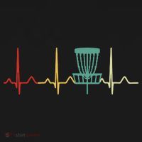 Vintage Disc Golf Retro Heartbeat Gift Disc Golf T-Shirt thumb 7