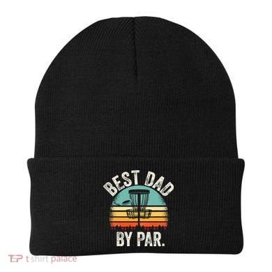 Vintage Disc Golf Dad Gift - Best Dad By Par Disk Golf Beanie