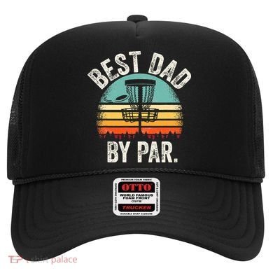 Vintage Disc Golf Dad Gift - Best Dad By Par Disk Golf Hat