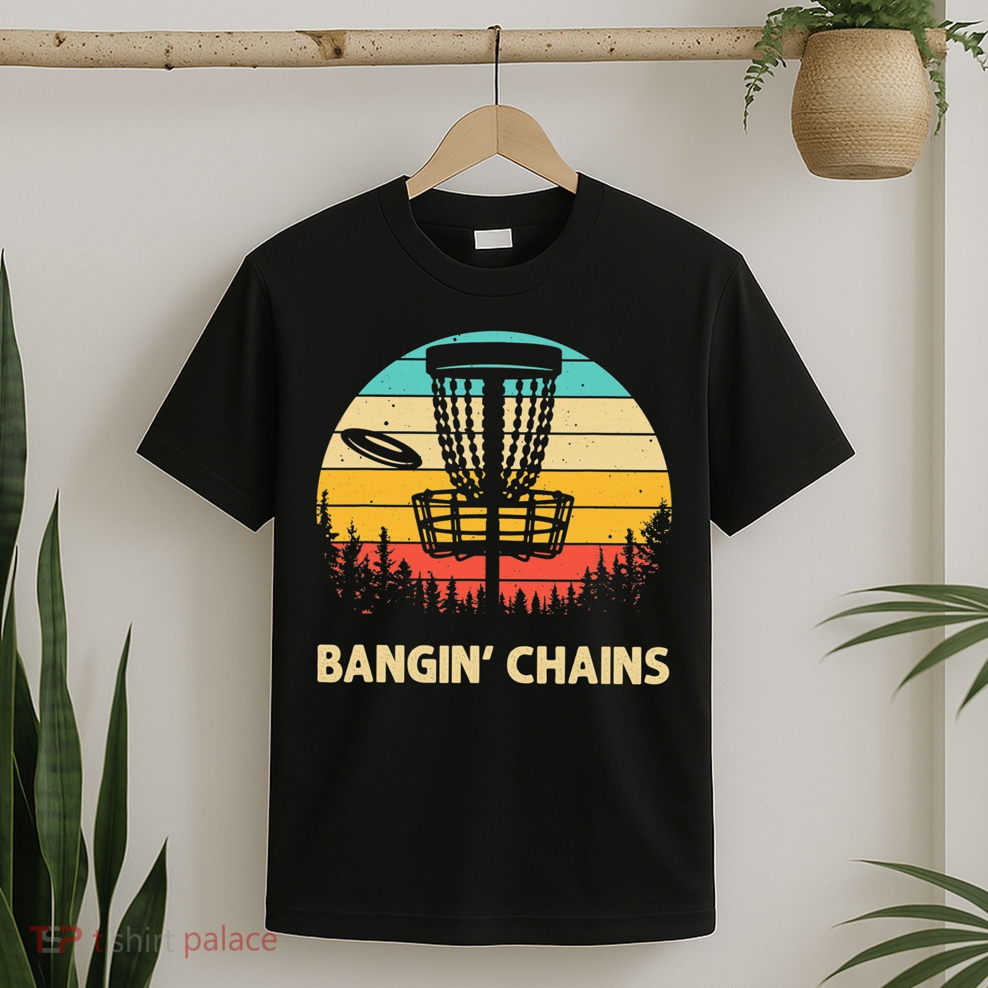 Vintage Disc Golf Basket Tree Funny Stupid Tree Frisbee T-Shirt