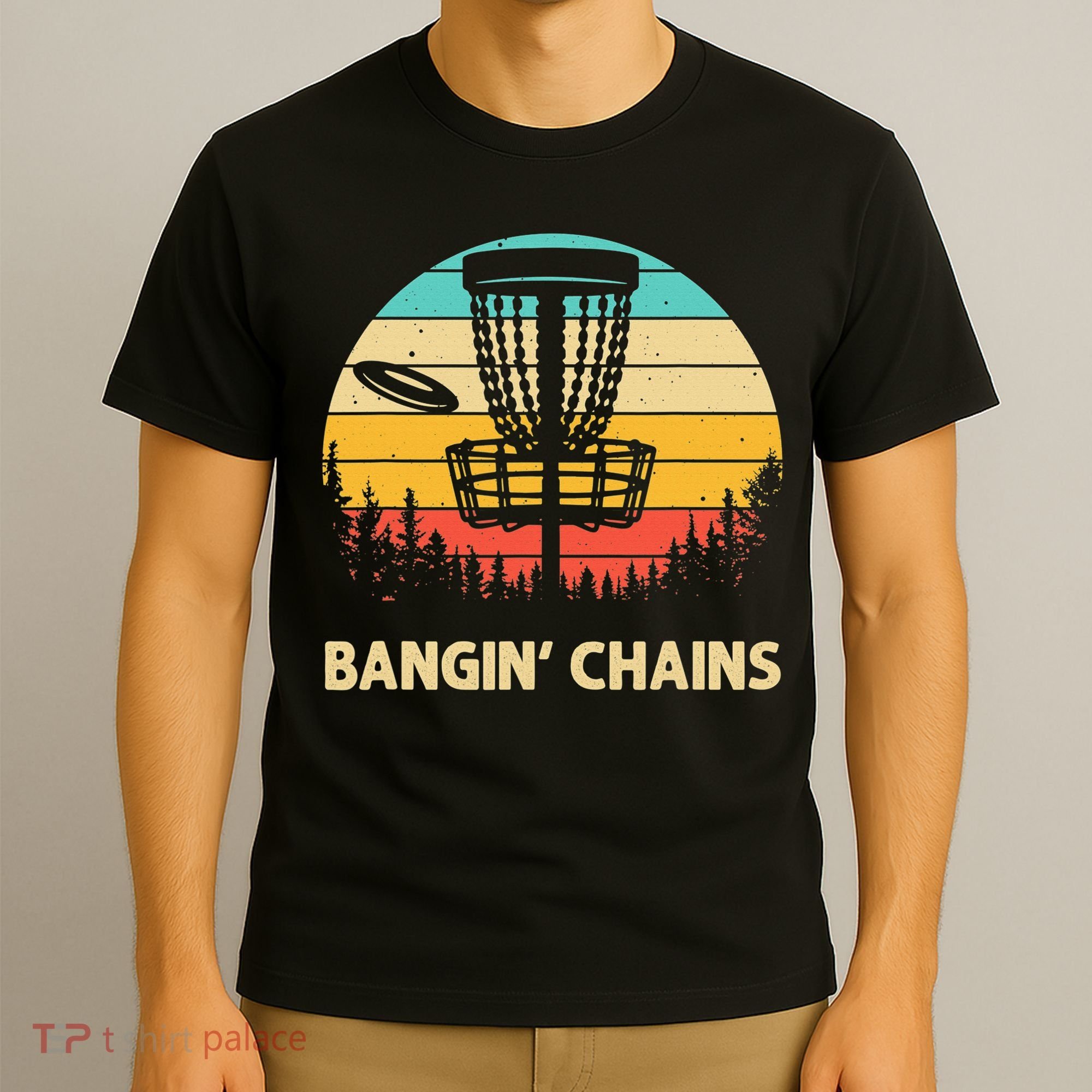 Vintage Disc Golf Basket Tree Funny Stupid Tree Frisbee T-Shirt