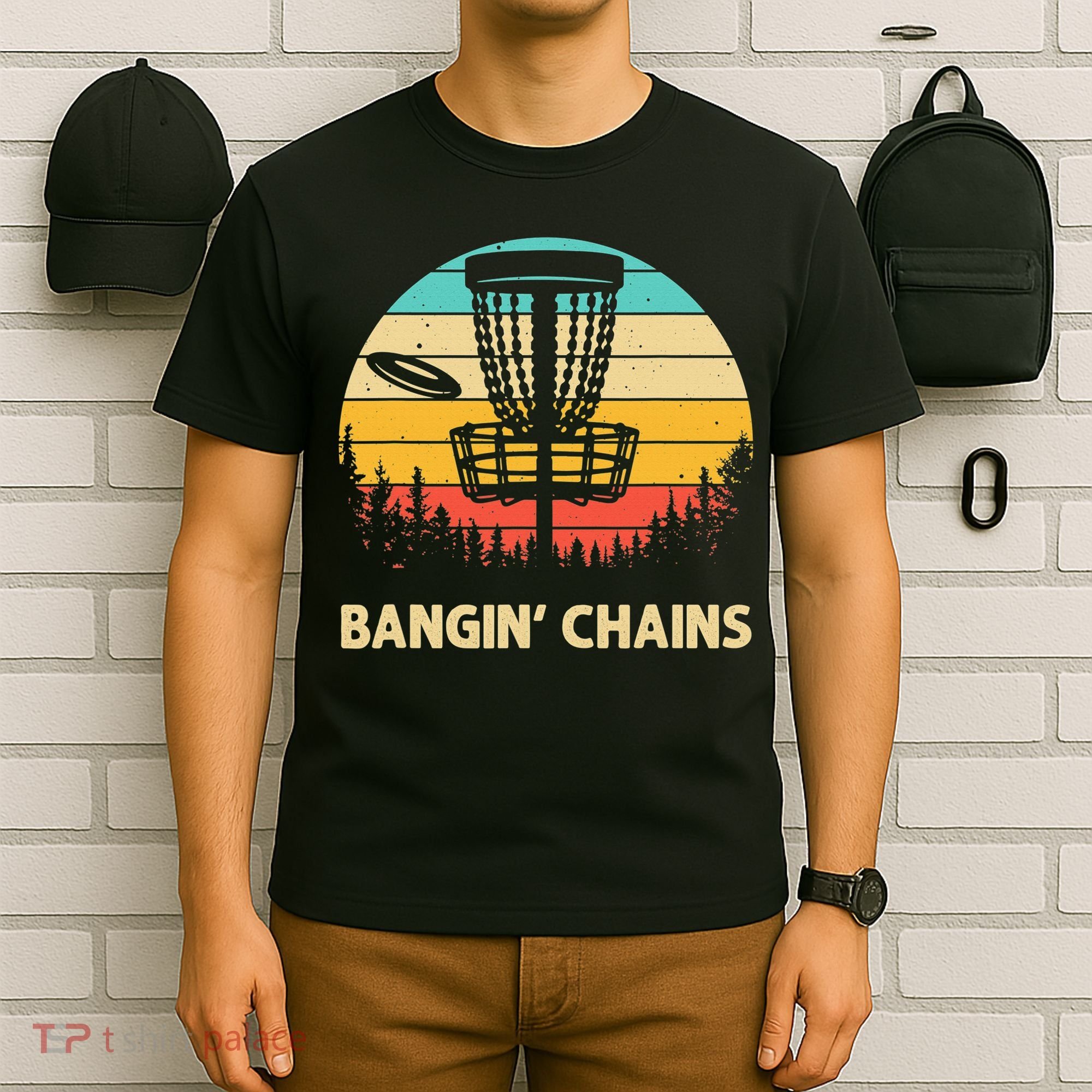 Vintage Disc Golf Basket Tree Funny Stupid Tree Frisbee T-Shirt