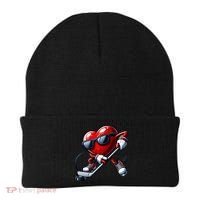Valentines Day Heart Playing Hockey Beanie thumb 0