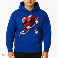 Valentines Day Heart Playing Hockey Hoodie thumb 2