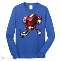 Valentines Day Heart Playing Hockey Long Sleeve Shirt thumb 0
