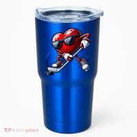 Valentines Day Heart Playing Hockey Tumbler thumb 0