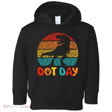 Vintage Dinosaur Happy Dot Day For Teacher Toddler Hoodie