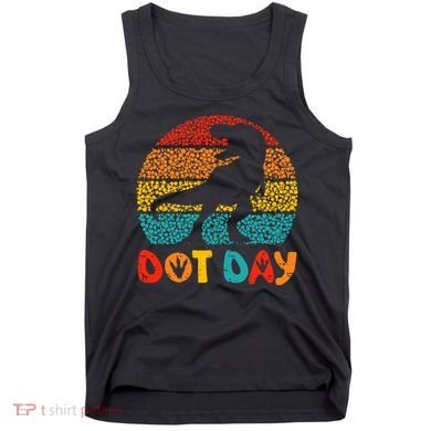 Vintage Dinosaur Happy Dot Day For Teacher Tank Top