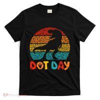 Vintage Dinosaur Happy Dot Day T-Shirt thumb 0