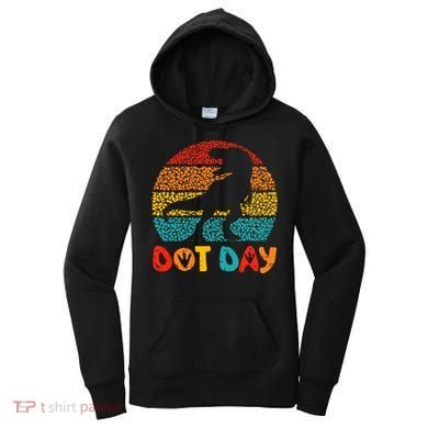 Vintage Dinosaur Happy Dot Day Women's Hoodie