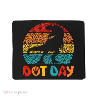 Vintage Dinosaur Happy Dot Day Mousepad