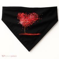 Valentines Day Heart Shaped Tree USA-Made Doggie Bandana thumb 0
