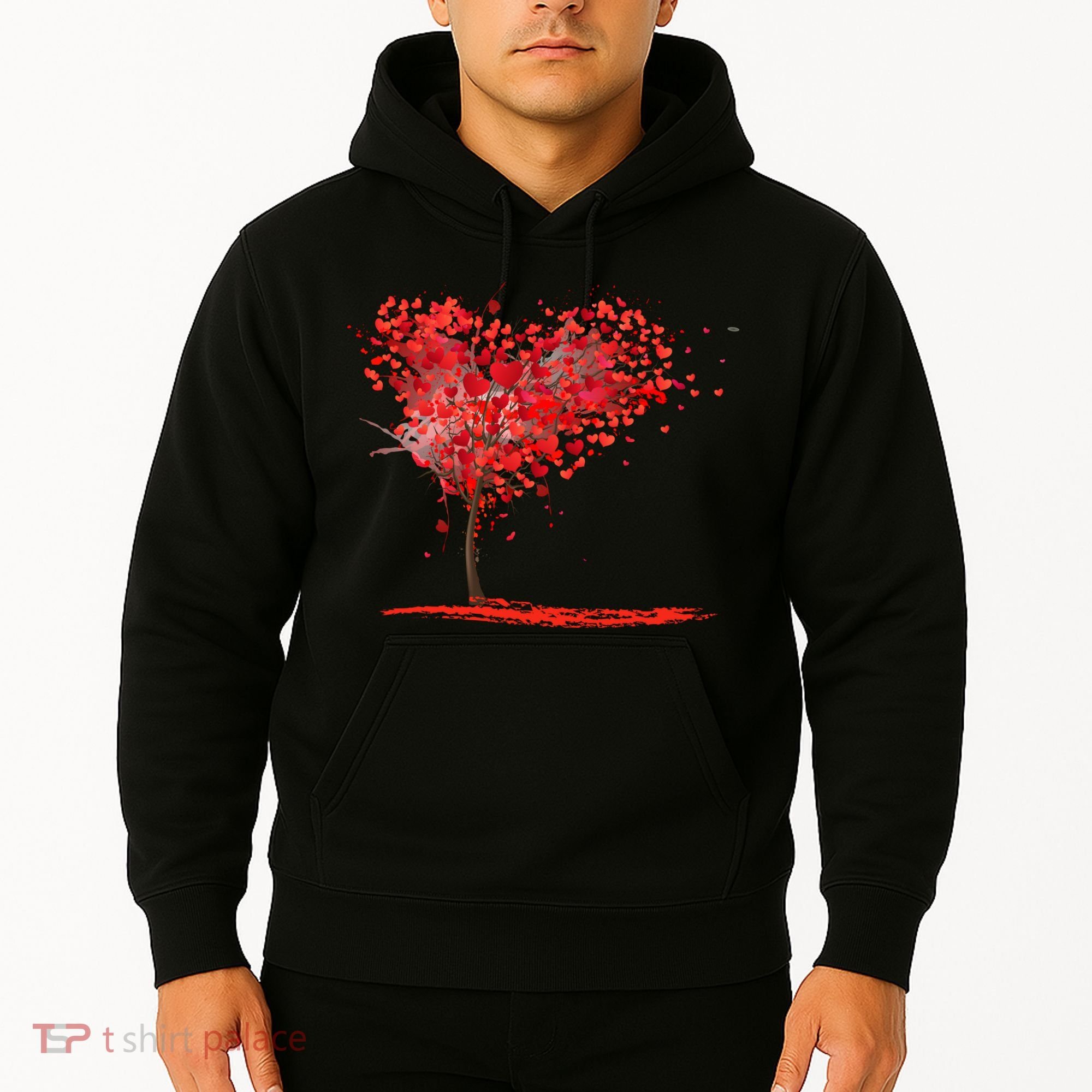 Valentines Day Heart Shaped Tree Hoodie