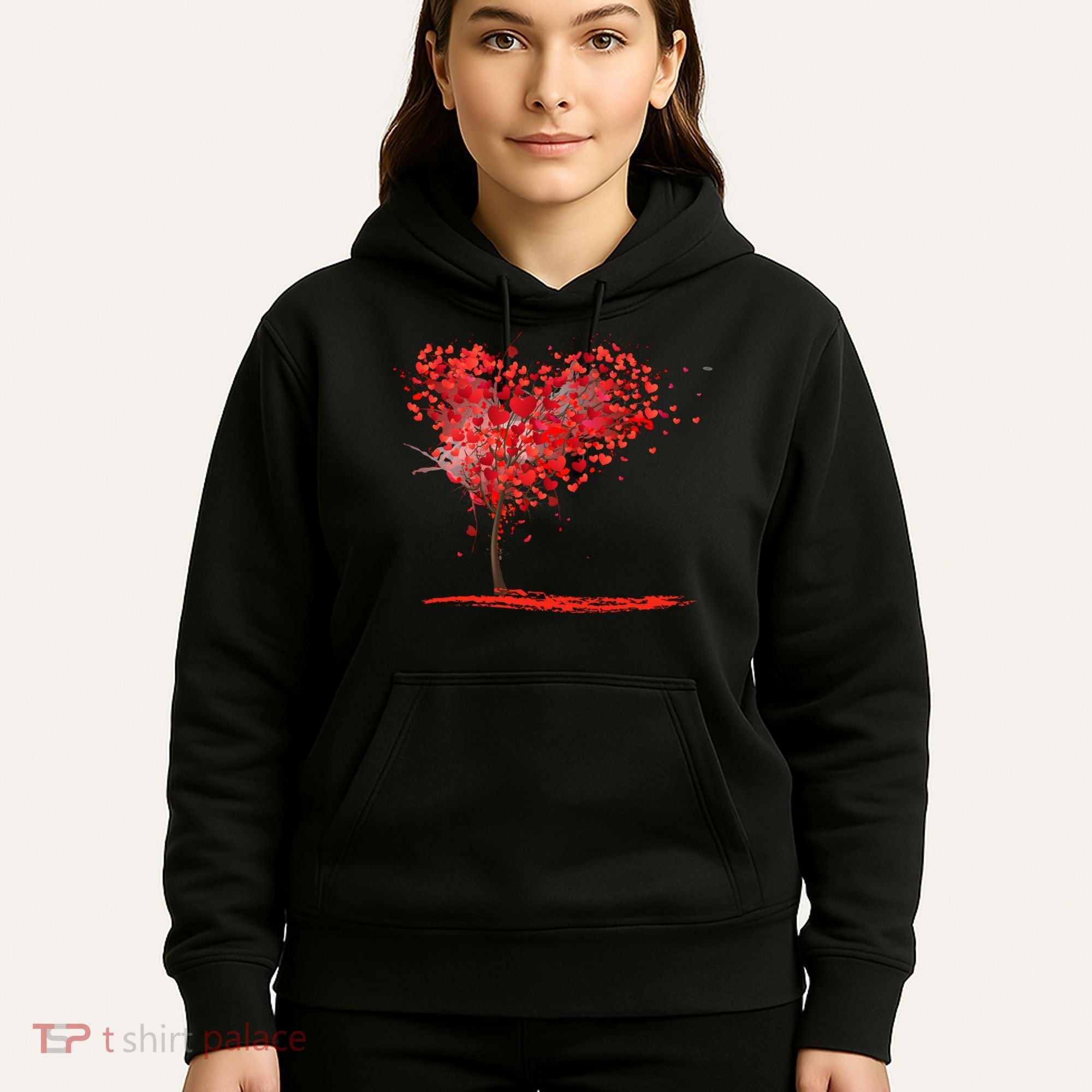 Valentines Day Heart Shaped Tree Hoodie